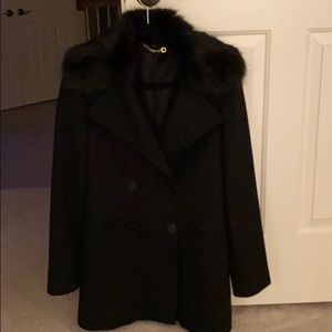 GUCCI black pea coat. Size 6